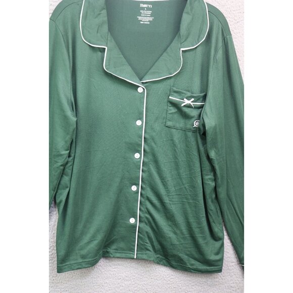 Born Green Long Sleeve Pajama Set-Size Large-Drawstring-Soft - Picture 11 of 16